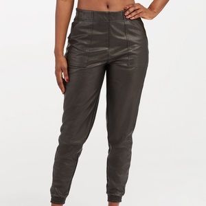 Brand new SPANX faux leather like joggers